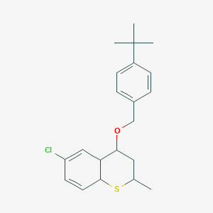 molecular formula C21H27ClOS B2424015 4-{[4-(tert-butyl)benzyl]oxy}-6-chloro-2-methyl-3,4,4a,8a-tetrahydro-2H-thiochromene CAS No. 1005100-63-9