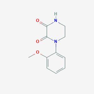 molecular formula C11H12N2O3 B2424021 1-(2-Methoxyphenyl)piperazine-2,3-dione CAS No. 1400872-20-9
