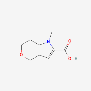 molecular formula C9H11NO3 B2424022 1-甲基-6,7-二氢-4H-吡喃[4,3-b]吡咯-2-羧酸 CAS No. 1536624-40-4