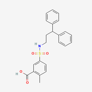 molecular formula C23H23NO4S B2424026 5-[(3,3-Diphenylpropyl)sulfamoyl]-2-methylbenzoic acid CAS No. 793690-05-8
