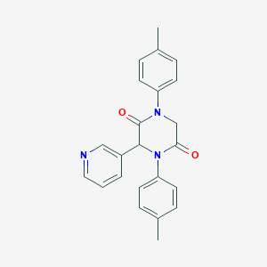 1,4-Bis(4-methylphenyl)-3-(3-pyridinyl)-2,5-piperazinedione