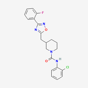 N-(2-chlorophenyl)-3-((3-(2-fluorophenyl)-1,2,4-oxadiazol-5-yl)methyl)piperidine-1-carboxamide
