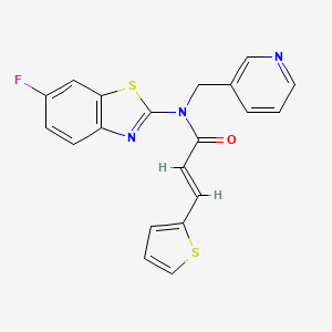 (E)-N-(6-fluorobenzo[d]thiazol-2-yl)-N-(pyridin-3-ylmethyl)-3-(thiophen-2-yl)acrylamide