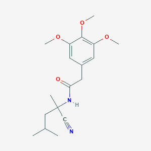 N-(1-cyano-1,3-dimethylbutyl)-2-(3,4,5-trimethoxyphenyl)acetamide