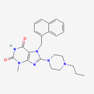 3-Methyl-7-(naphthalen-1-ylmethyl)-8-(4-propylpiperazin-1-yl)purine-2,6-dione