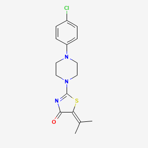 2-(4-(4-chlorophenyl)piperazin-1-yl)-5-(propan-2-ylidene)thiazol-4(5H)-one