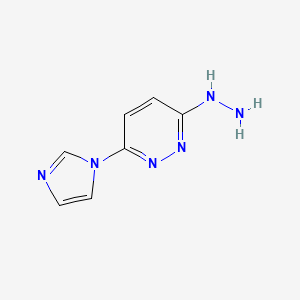 molecular formula C7H8N6 B2424078 3-hydrazinyl-6-(1H-imidazol-1-yl)pyridazine CAS No. 75792-76-6