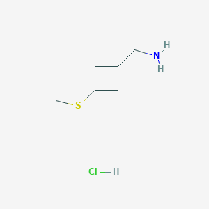 molecular formula C6H14ClNS B2424079 (3-Methylsulfanylcyclobutyl)methanamine;hydrochloride CAS No. 2416237-53-9