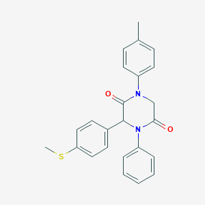 1-(4-Methylphenyl)-3-[4-(methylsulfanyl)phenyl]-4-phenyl-2,5-piperazinedione