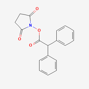 molecular formula C18H15NO4 B2424080 1-[(Diphenylacetyl)oxy]pyrrolidine-2,5-dione CAS No. 226218-61-7