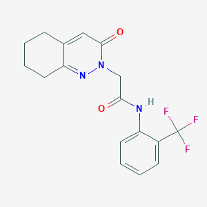 molecular formula C17H16F3N3O2 B2424099 2-(3-oxo-5,6,7,8-tetrahydrocinnolin-2(3H)-yl)-N-(2-(trifluoromethyl)phenyl)acetamide CAS No. 933238-14-3