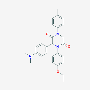 3-[4-(Dimethylamino)phenyl]-4-(4-ethoxyphenyl)-1-(4-methylphenyl)-2,5-piperazinedione