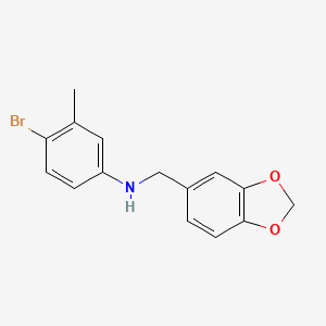 molecular formula C15H14BrNO2 B2424110 N-(1,3-benzodioxol-5-ylmethyl)-4-bromo-3-methylaniline CAS No. 329058-81-3