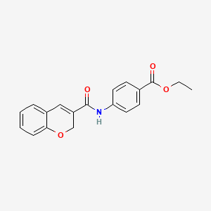 molecular formula C19H17NO4 B2424111 ethyl 4-[(2H-chromen-3-ylcarbonyl)amino]benzoate CAS No. 887346-05-6