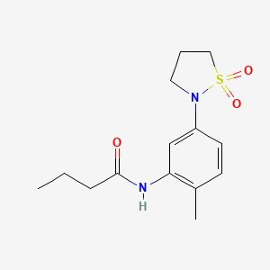 molecular formula C14H20N2O3S B2424112 N-(5-(1,1-dioxidoisothiazolidin-2-yl)-2-methylphenyl)butyramide CAS No. 941975-18-4