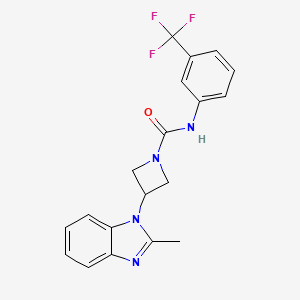 molecular formula C19H17F3N4O B2424113 3-(2-Methylbenzimidazol-1-yl)-N-[3-(trifluoromethyl)phenyl]azetidine-1-carboxamide CAS No. 2380189-67-1