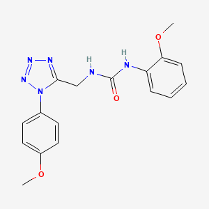 molecular formula C17H18N6O3 B2424114 1-(2-methoxyphenyl)-3-((1-(4-methoxyphenyl)-1H-tetrazol-5-yl)methyl)urea CAS No. 941875-54-3