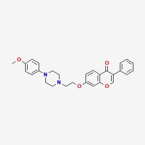 molecular formula C28H28N2O4 B2424119 7-(2-(4-(4-メトキシフェニル)ピペラジン-1-イル)エトキシ)-3-フェニル-4H-クロメン-4-オン CAS No. 903850-07-7