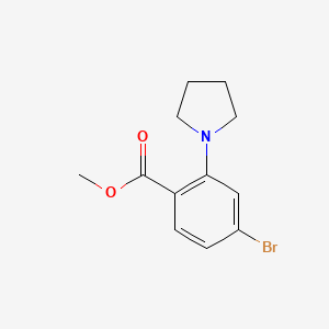 molecular formula C12H14BrNO2 B2424120 Methyl 4-bromo-2-(pyrrolidin-1-yl)benzoate CAS No. 2055119-29-2