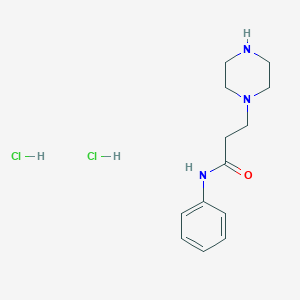 molecular formula C13H21Cl2N3O B2424121 N-phenyl-3-(piperazin-1-yl)propanamide dihydrochloride CAS No. 1322604-63-6
