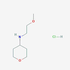 molecular formula C8H18ClNO2 B2424141 N-(2-甲氧基乙基)氧杂-4-胺盐酸盐 CAS No. 1807979-84-5
