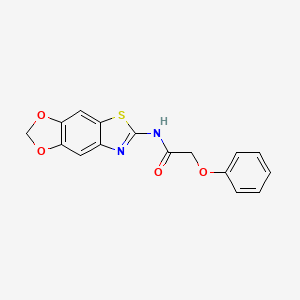 molecular formula C16H12N2O4S B2424142 N-([1,3]dioxolo[4,5-f][1,3]benzothiazol-6-yl)-2-phenoxyacetamide CAS No. 868677-91-2