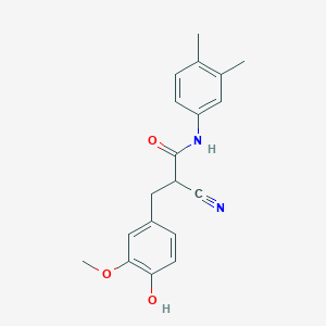 molecular formula C19H20N2O3 B2424143 2-氰基-N-(3,4-二甲苯基)-3-(4-羟基-3-甲氧基苯基)丙酰胺 CAS No. 1260943-79-0
