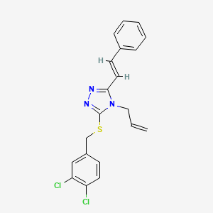 molecular formula C20H17Cl2N3S B2424146 4-烯丙基-3-[(3,4-二氯苯甲基)硫基]-5-[(E)-2-苯乙烯基]-4H-1,2,4-三唑 CAS No. 692287-18-6