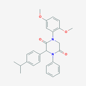 1-(2,5-Dimethoxyphenyl)-3-(4-isopropylphenyl)-4-phenyl-2,5-piperazinedione