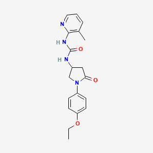 molecular formula C19H22N4O3 B2424173 1-(1-(4-Ethoxyphenyl)-5-oxopyrrolidin-3-yl)-3-(3-methylpyridin-2-yl)urea CAS No. 891102-90-2