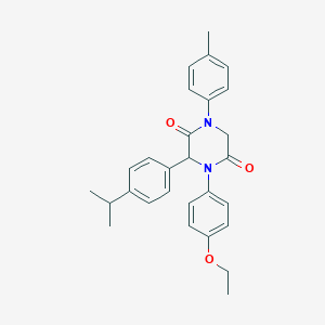 4-(4-Ethoxyphenyl)-3-(4-isopropylphenyl)-1-(4-methylphenyl)-2,5-piperazinedione