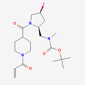 Tert-butyl N-[[(2S,4S)-4-fluoro-1-(1-prop-2-enoylpiperidine-4-carbonyl)pyrrolidin-2-yl]methyl]-N-methylcarbamate
