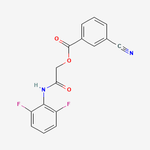 molecular formula C16H10F2N2O3 B2424184 [2-(2,6-Difluoroanilino)-2-oxoethyl] 3-cyanobenzoate CAS No. 1001512-46-4