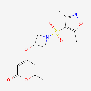 4-((1-((3,5-dimethylisoxazol-4-yl)sulfonyl)azetidin-3-yl)oxy)-6-methyl-2H-pyran-2-one
