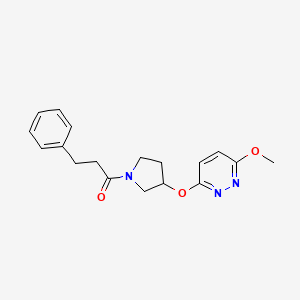 1-(3-((6-Methoxypyridazin-3-yl)oxy)pyrrolidin-1-yl)-3-phenylpropan-1-one