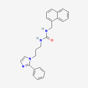 molecular formula C24H24N4O B2424198 1-(萘-1-基甲基)-3-(3-(2-苯基-1H-咪唑-1-基)丙基)脲 CAS No. 1421512-71-1