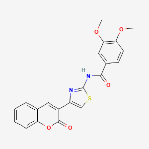3,4-dimethoxy-N-(4-(2-oxo-2H-chromen-3-yl)thiazol-2-yl)benzamide