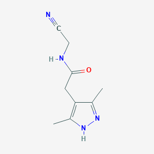 molecular formula C9H12N4O B2424204 N-(Cyanomethyl)-2-(3,5-dimethyl-1H-pyrazol-4-yl)acetamide CAS No. 2145628-46-0