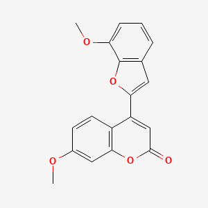 molecular formula C19H14O5 B2424213 7-甲氧基-4-(7-甲氧基-1-苯并呋喃-2-基)色烯-2-酮 CAS No. 637751-06-5