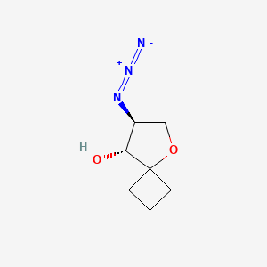 molecular formula C7H11N3O2 B2424219 (7S,8R)-7-Azido-5-oxaspiro[3.4]octan-8-ol CAS No. 2445750-44-5