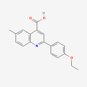 molecular formula C19H17NO3 B2424228 2-(4-Ethoxyphenyl)-6-methylquinoline-4-carboxylic acid CAS No. 438221-64-8