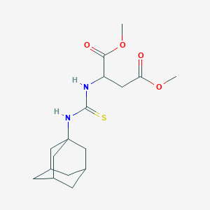 molecular formula C17H26N2O4S B2424231 1,4-二甲基 2-{[(金刚烷-1-基)氨基羰硫代]氨基}丁二酸酯 CAS No. 1485726-59-7