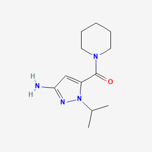 B2424233 1-Isopropyl-5-(piperidin-1-ylcarbonyl)-1H-pyrazol-3-amine CAS No. 1891178-52-1