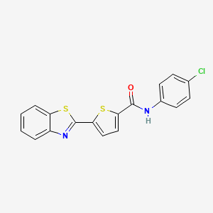 molecular formula C18H11ClN2OS2 B2424234 5-(1,3-benzothiazol-2-yl)-N-(4-chlorophenyl)thiophene-2-carboxamide CAS No. 622344-97-2