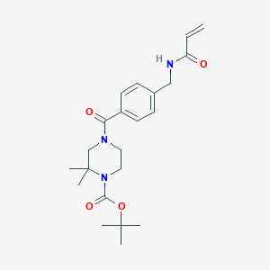 Tert-butyl 2,2-dimethyl-4-[4-[(prop-2-enoylamino)methyl]benzoyl]piperazine-1-carboxylate