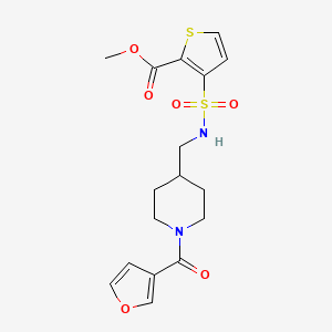 methyl 3-(N-((1-(furan-3-carbonyl)piperidin-4-yl)methyl)sulfamoyl)thiophene-2-carboxylate