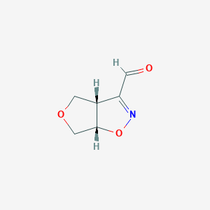 molecular formula C6H7NO3 B2424264 (3aS,6aS)-rel-3a,4,6,6a-四氢呋喃[3,4-d]异恶唑-3-甲醛 CAS No. 1392811-96-9