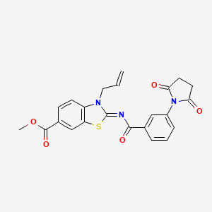 (Z)-methyl 3-allyl-2-((3-(2,5-dioxopyrrolidin-1-yl)benzoyl)imino)-2,3-dihydrobenzo[d]thiazole-6-carboxylate