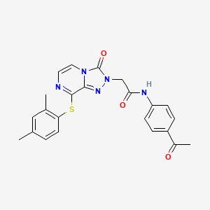 N-(4-acetylphenyl)-2-{8-[(2,4-dimethylphenyl)sulfanyl]-3-oxo[1,2,4]triazolo[4,3-a]pyrazin-2(3H)-yl}acetamide