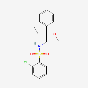 molecular formula C17H20ClNO3S B2424273 2-chloro-N-(2-methoxy-2-phenylbutyl)benzenesulfonamide CAS No. 1705165-32-7
